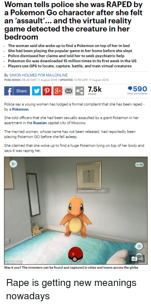 woman tells police she was raped by a pokemon go 3266619