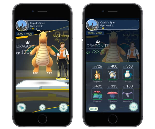 Pokemon Go will allow you to train at the Gym with up to 6 Pokemon 1